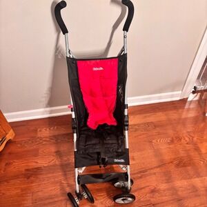 Kolcraft Lightweight Stroller Red Black Foldable Travel Compact Portable